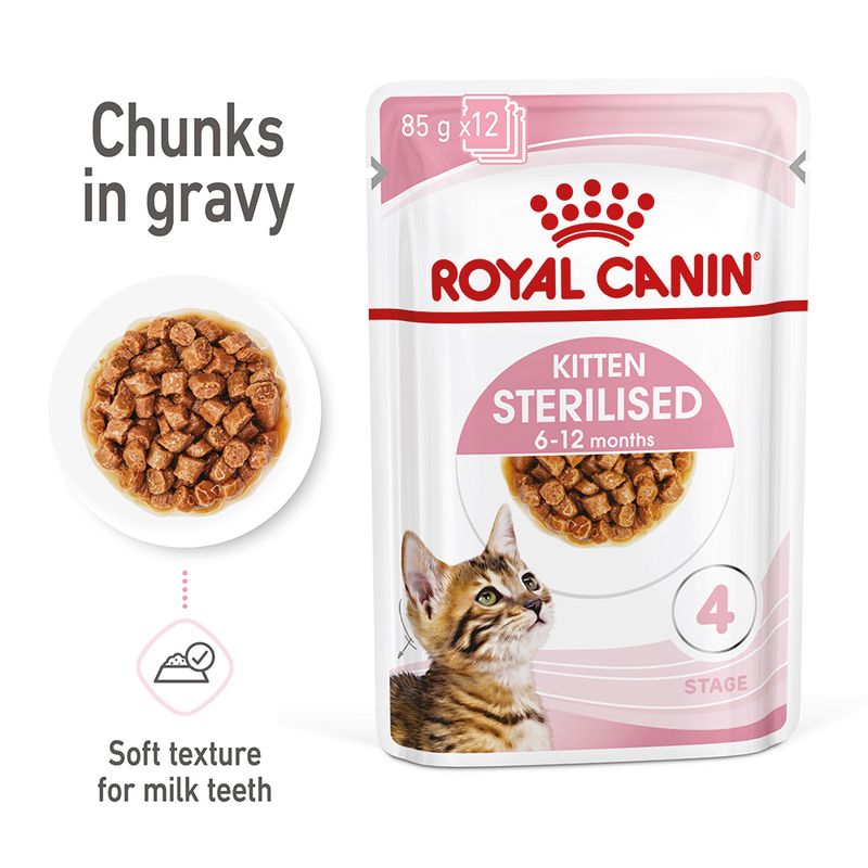 Kitten Sterilized Royal Canin in salsa Scatola 12x85g