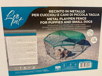 LEO PET recinto in metallo per cuccioli e cani di piccola taglia