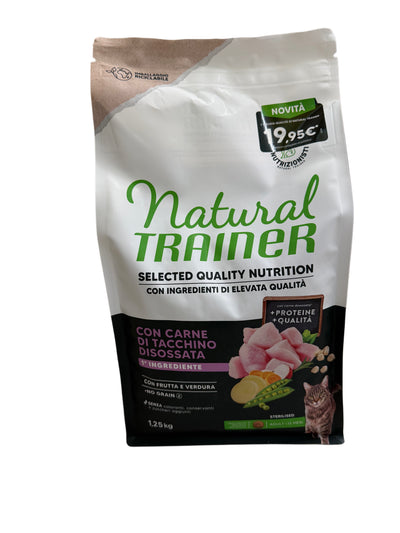 Natural trainer SELECTED QUALITY NUTRITION - ADULT STERILISED - CON CARNE DI TACCHINO DISOSSATA 1,25kg